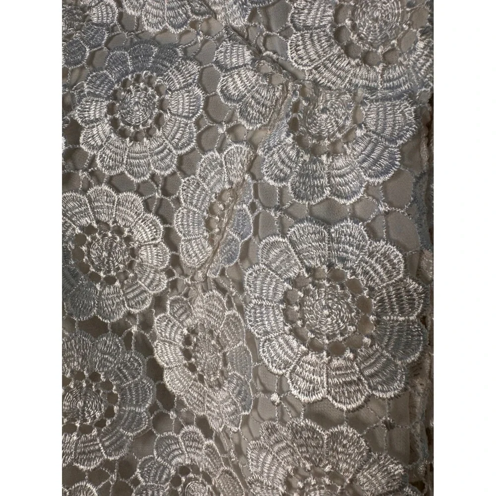 ASOS White Lace Floral Cropped Jacket Coquette Women's‎ US 8 UK 12 - Picture 3 of 10